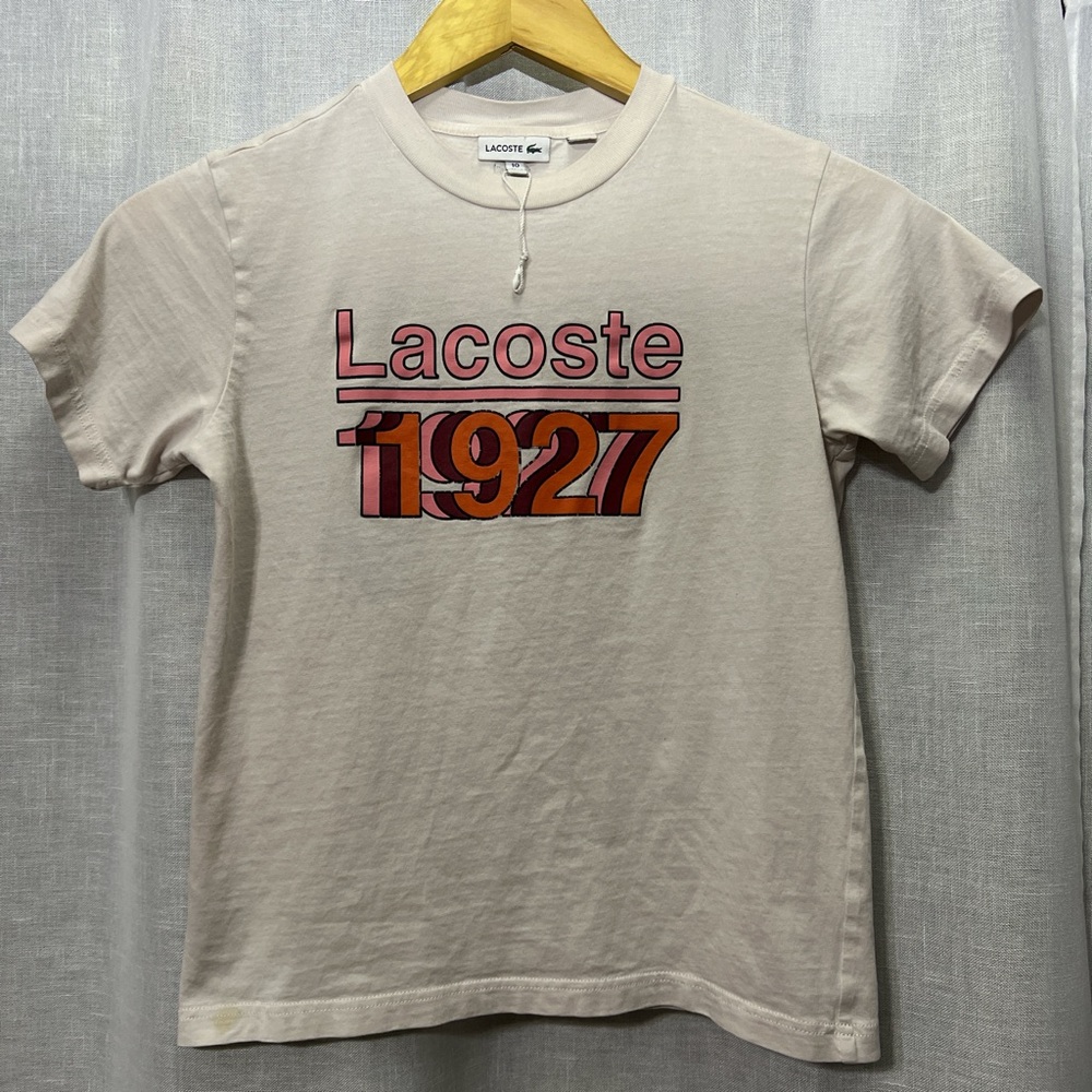 Lacoste Kids Beige Graphic Tee